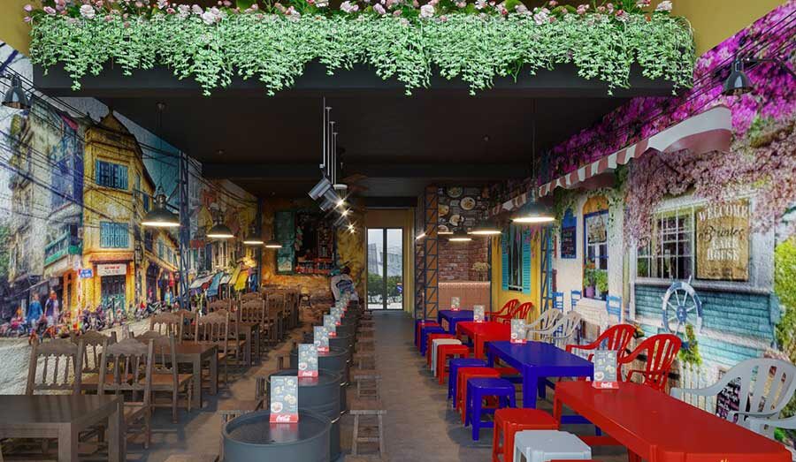 Dự án thiết kế nội thất quán cafe The Bup Coffee