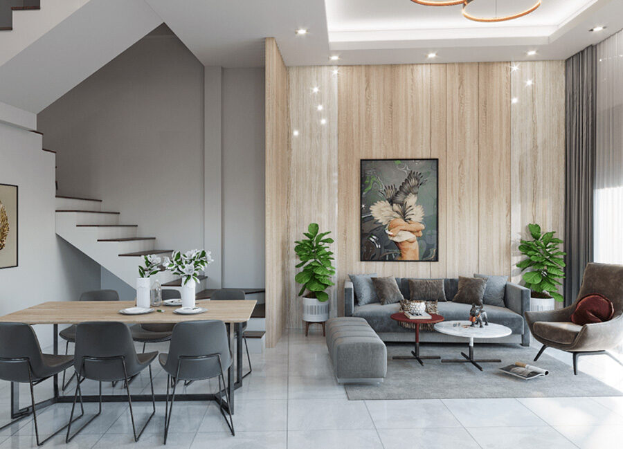 Dự án thiết kế phòng khách nhà phố Cô Đông (Hải Dương)